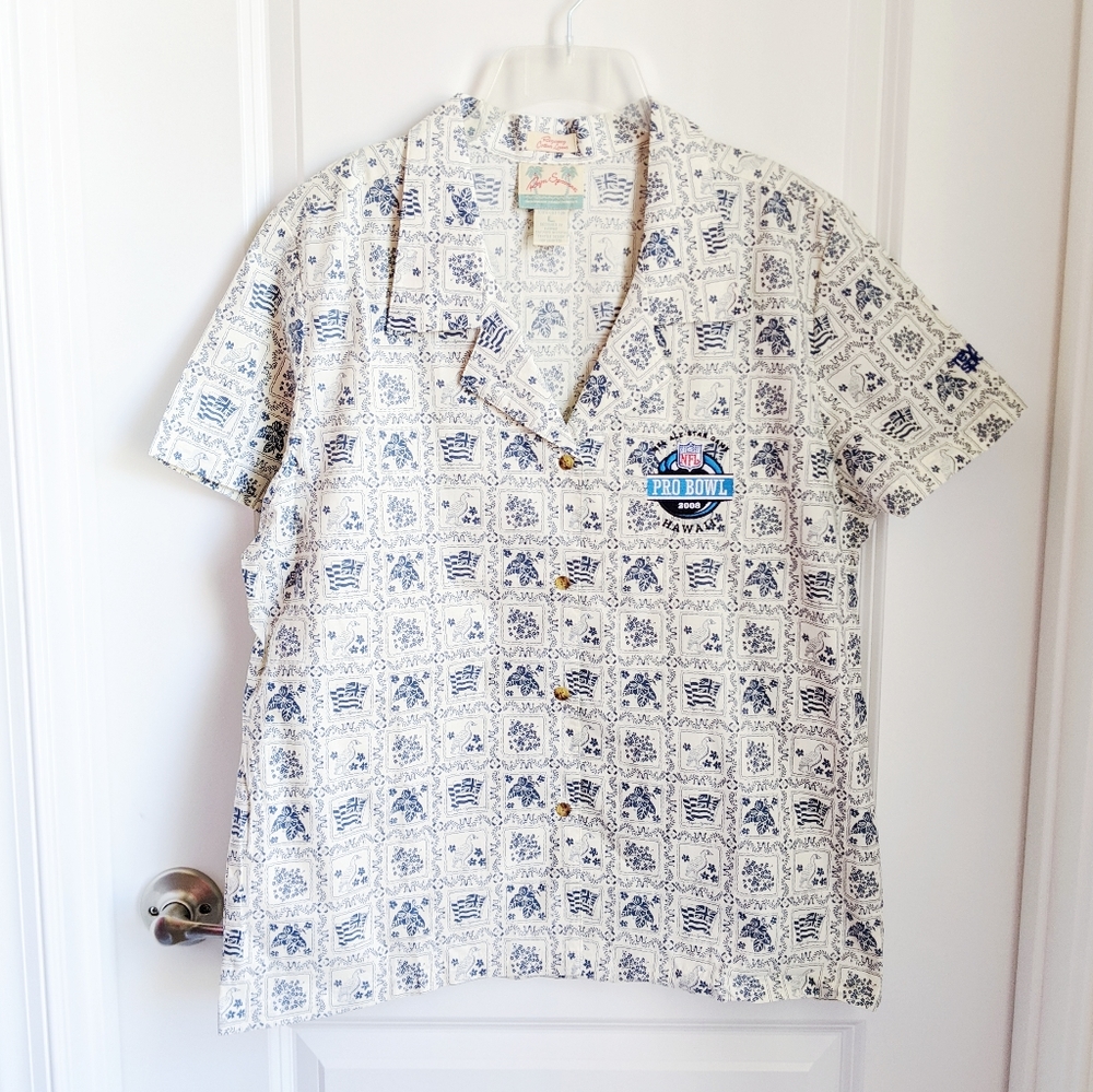 Reyn Spooner NFL Pro Bowl 2008 Hawaii Shirt Large